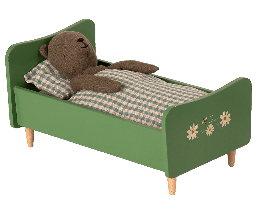 Holz Bett, Teddy Papa -Dusty Grün
