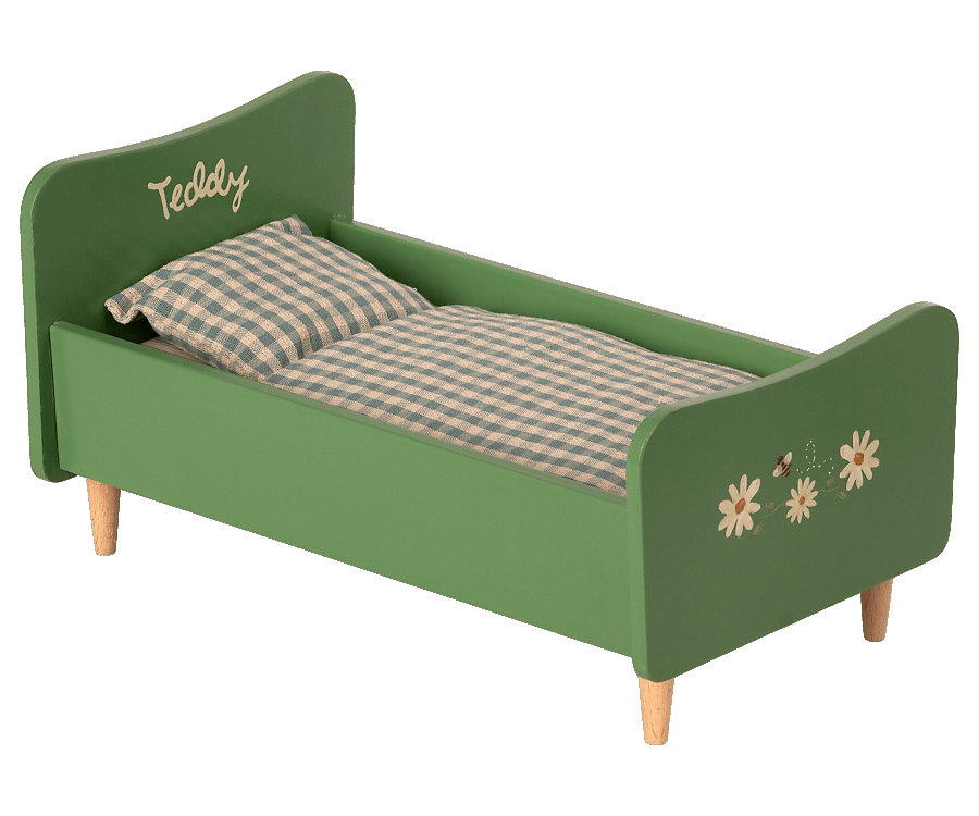 Holz Bett, Teddy Papa -Dusty Grün