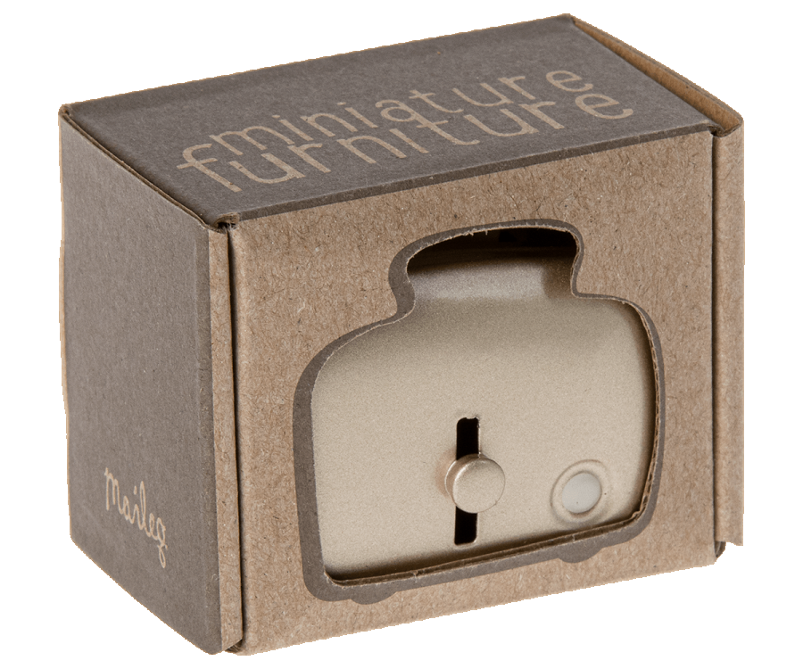 Miniatur Toaster mit Brot -Silber