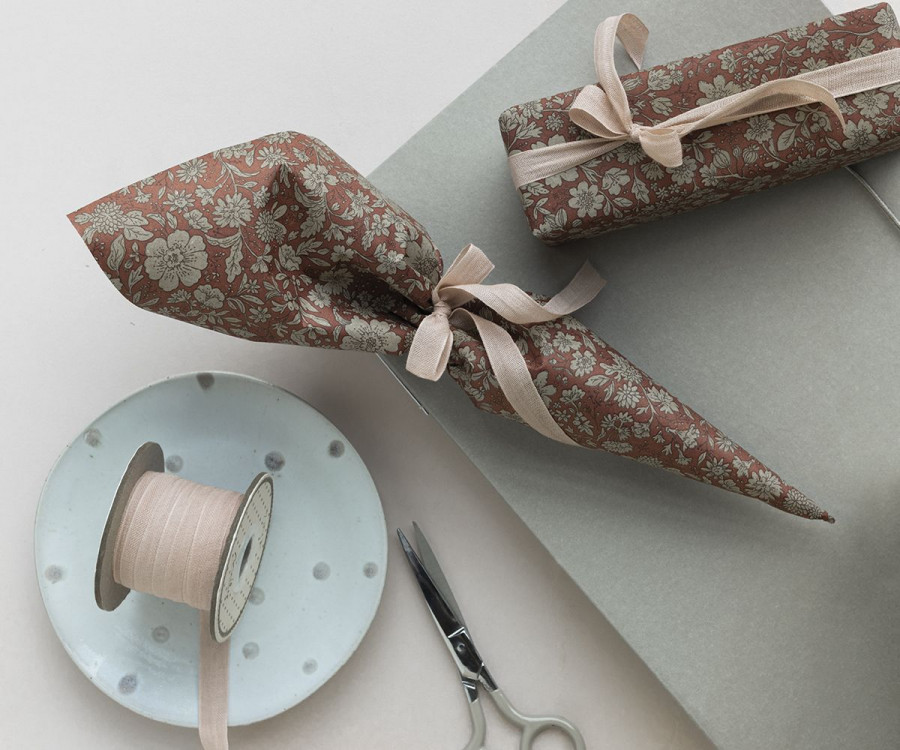 Geschenkverpackung, Blossom Ocker - 10 m