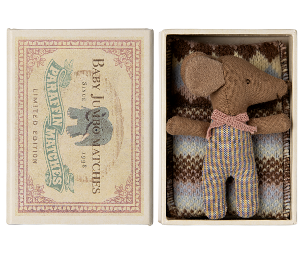 Sleepy wakey baby maus in Streichholzschachtel - Rose