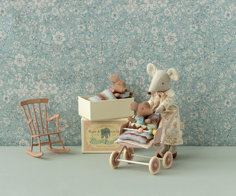 Sleepy wakey baby maus in Streichholzschachtel - Blau