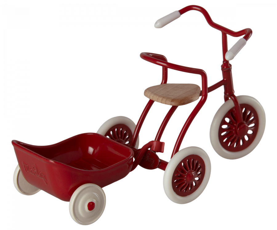 Vogn til cykel, Mus, Rød
