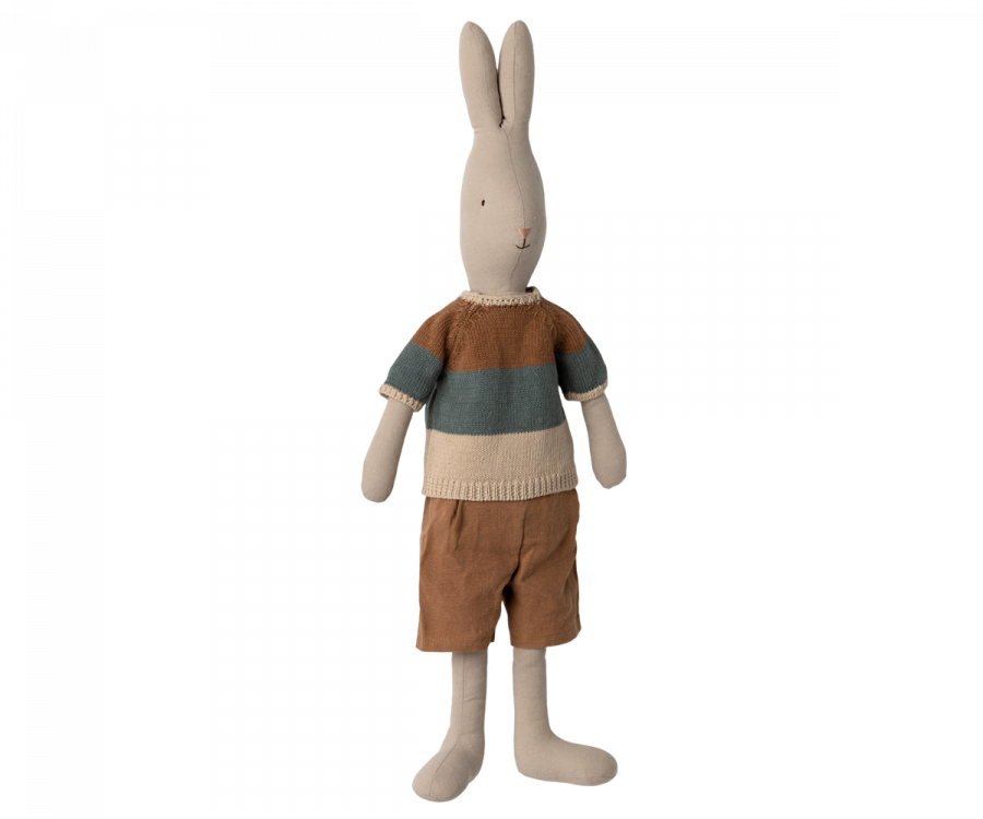 Conejo talla 4, Clásico - Camisa y pantalones cortos de puntos.