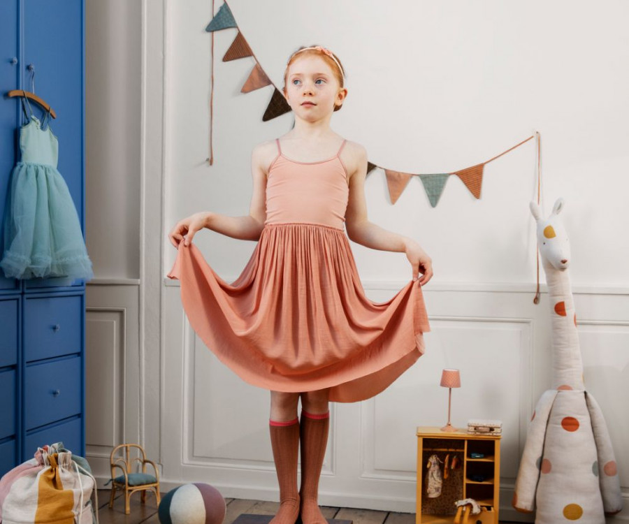 Vestido de bailarina, 6-8 años - Melón