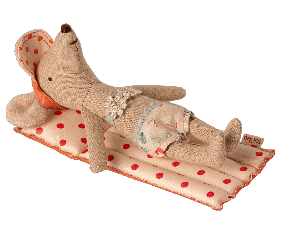 Matelas de plage, Souris - Pois rouges