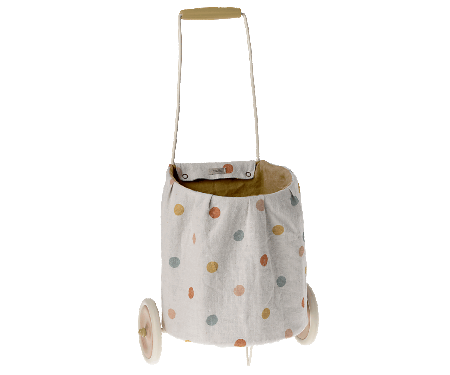 Chariot, Pois multicolores - Jaune