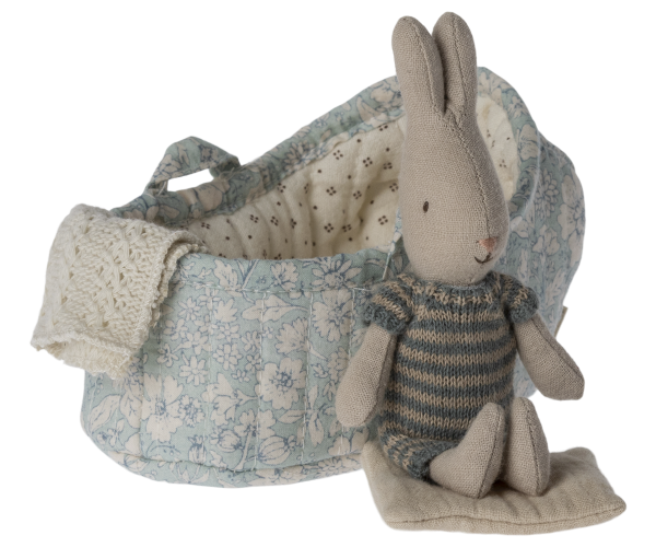 Lapin en couffin, Micro - Bleu/Sable