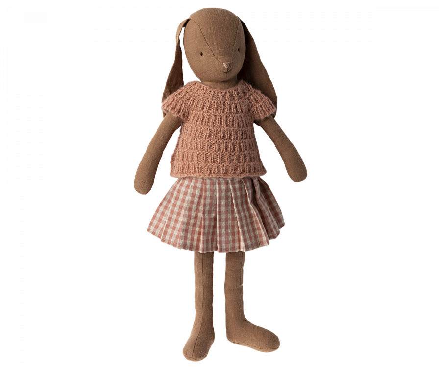 Lapin Bunny, taille 3, Marron -Tricot et jupe