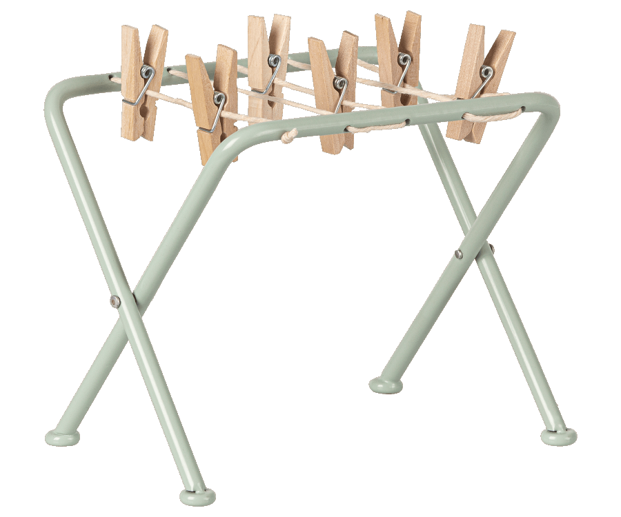 Drying rack w. pegs, Miniature