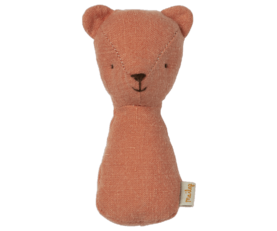 Teddy rattle - Dusty coral