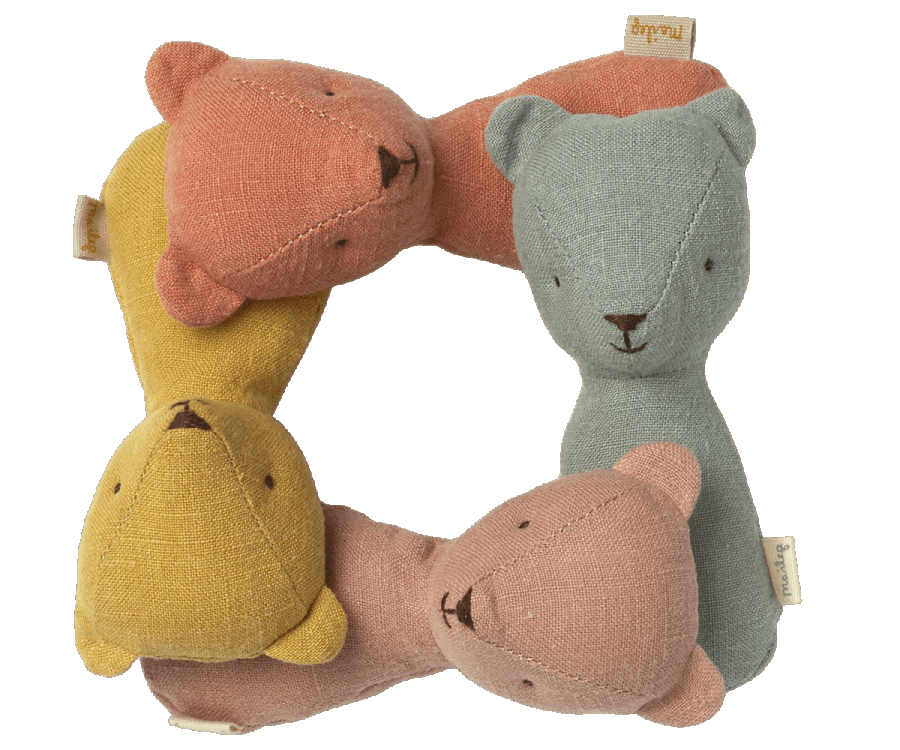 Teddy rattle - Dusty coral