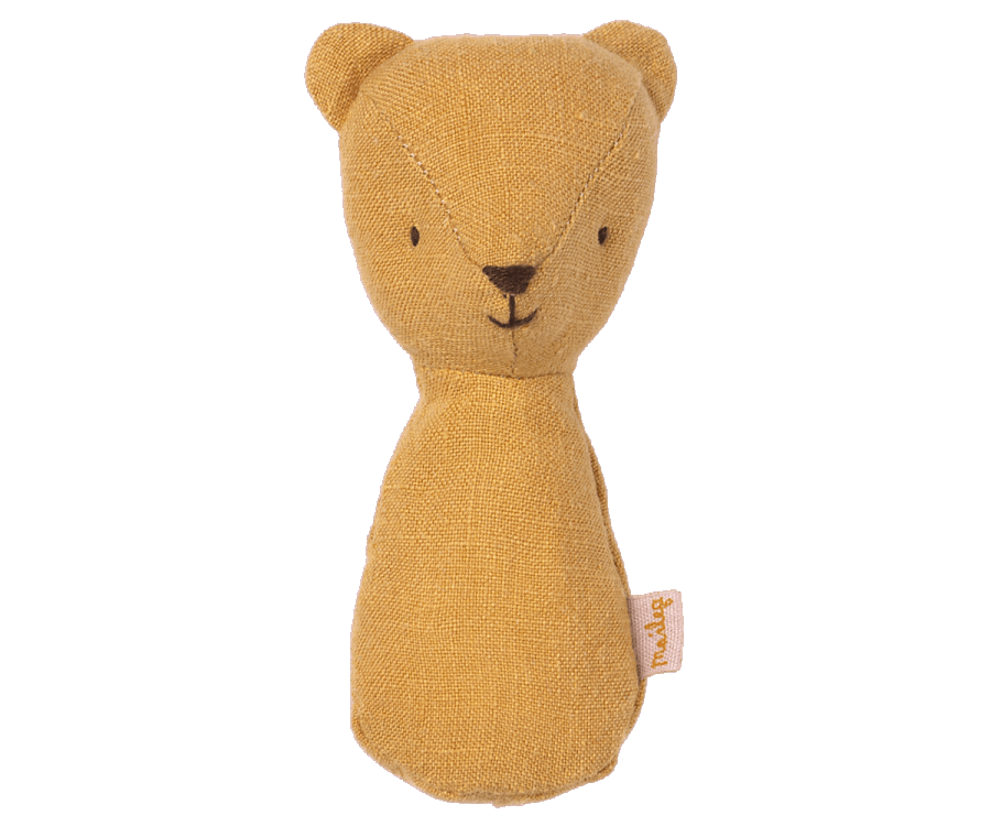 Teddy rattle - Dusty yellow