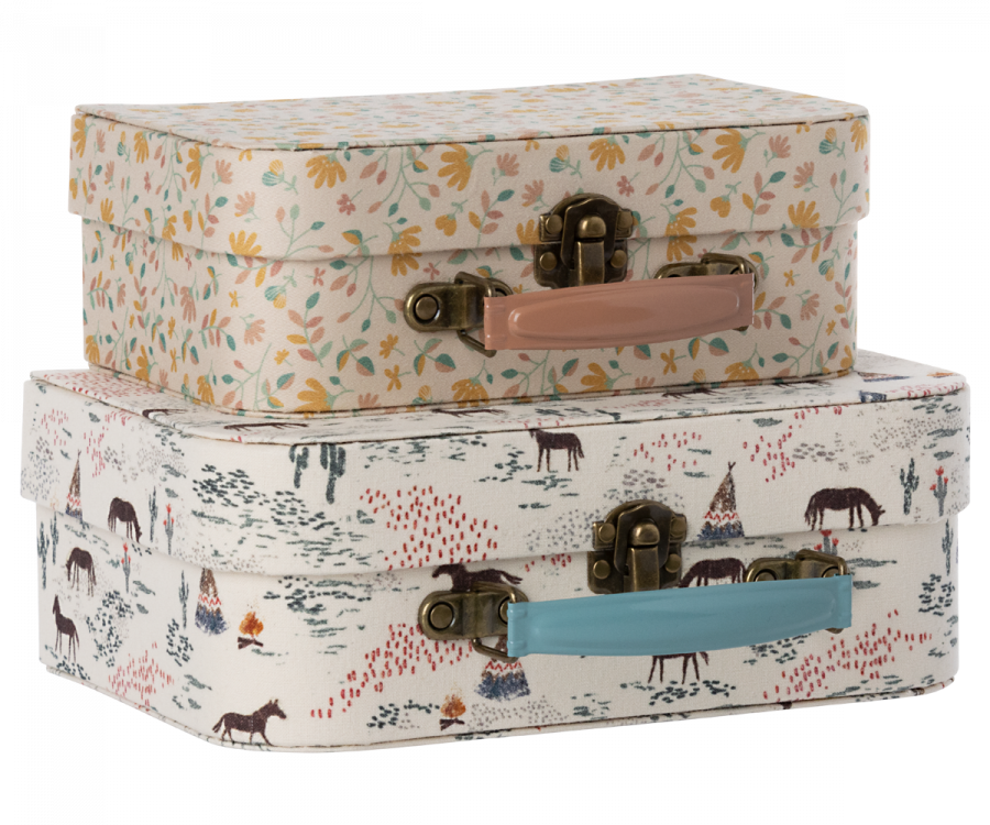 Suitcases with fabric, 2 pcs. Set
