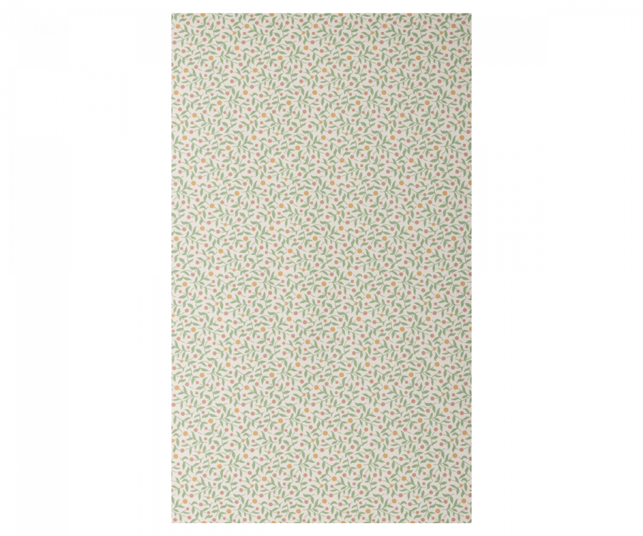Gift wrap, 10 m - Berry branches - Green