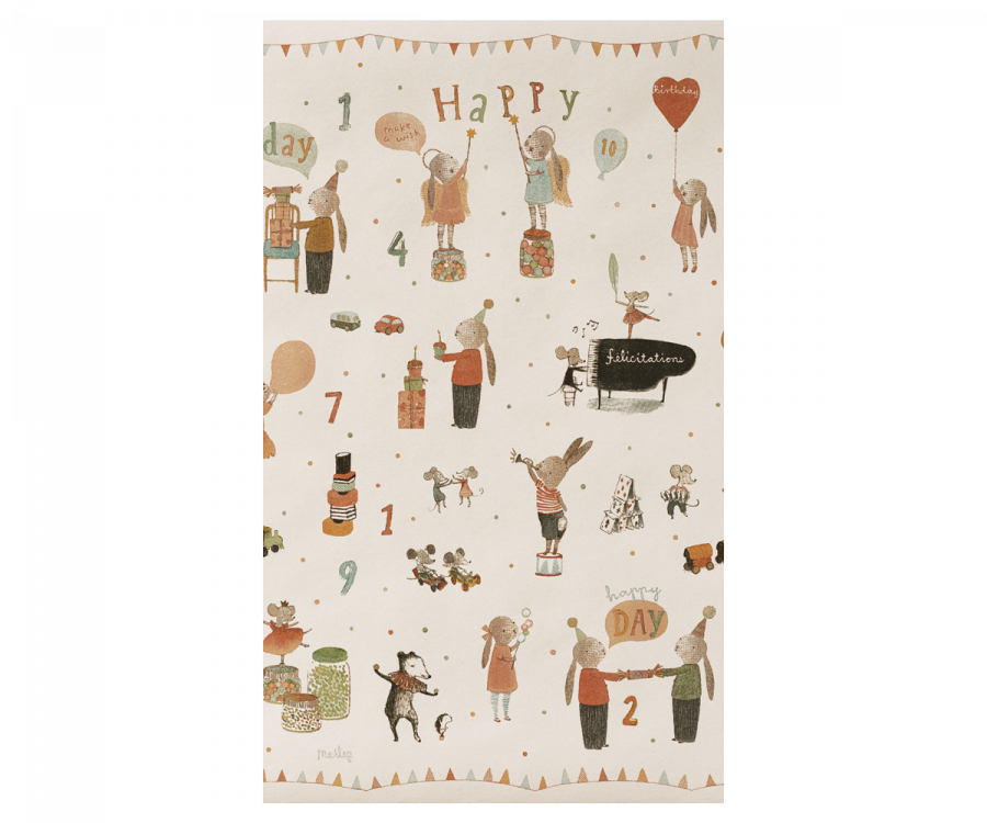 Gift wrap, 10 m - Happy Day