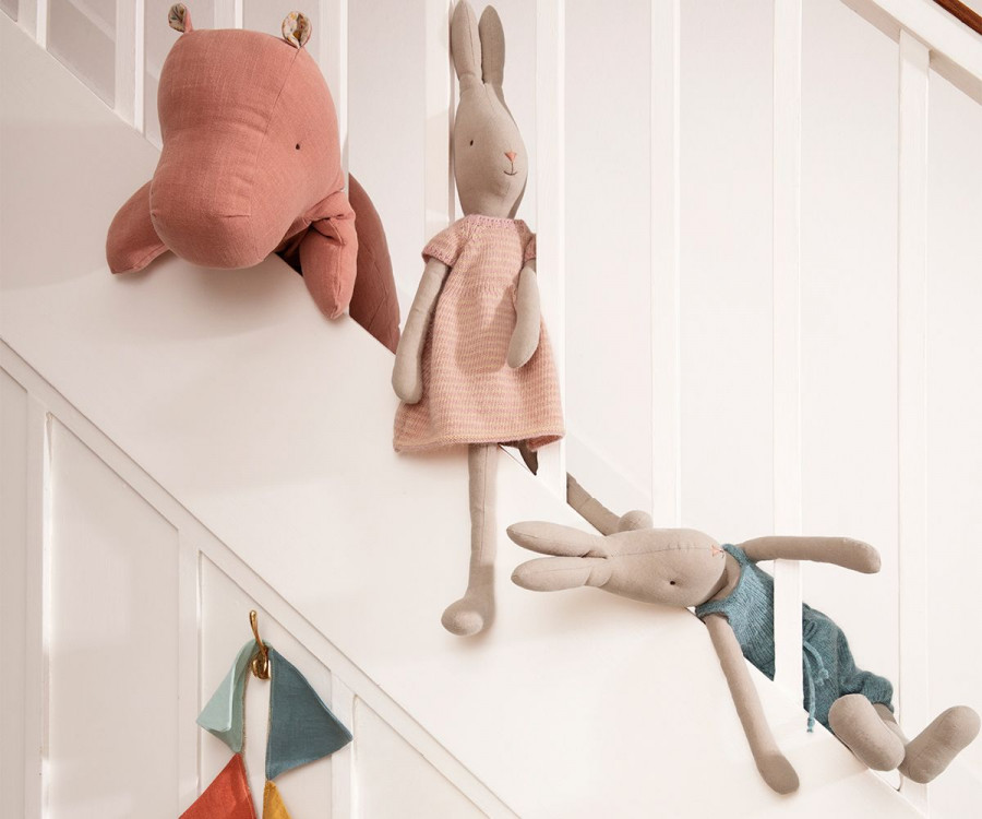 Rabbit, Size 4 - Knitted overalls