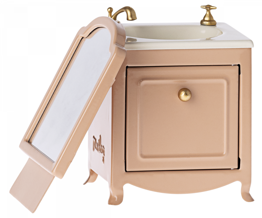 Sink dresser w. mirror, Mouse - Dark powder